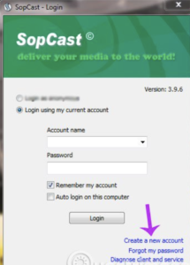 cài đặt thành công phần mềm SopCast
